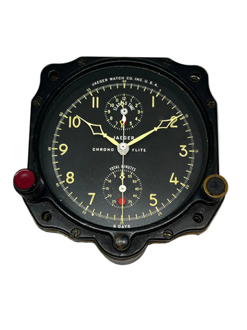 Vintage Jaeger LeCoultre Chronoflite Aircraft Clock