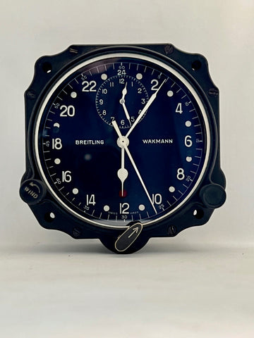 Vintage Breitling Wakmann Military Aircraft Clock